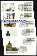ATM Berlin, 14 Werte Komplett 10-300, Satz Auf 14 FDC ESSt BERLIN 4.5.1987 - Roller Precancels