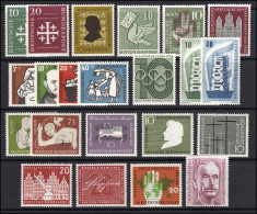 227-248 Bund-Jahrgang 1956, 22 Marken Komplett, ** Postfrisch - Annual Collections