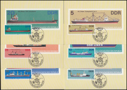 2707-2714 Hochseeschiffe 1982, Satz Auf 6 Amtlichen MK 4/82 - Cartas Máxima