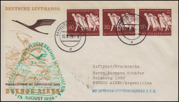 Luftpost Lufthansa Eröffnungsflug Hamburg/ Buenos Aires  15.+ 17.8.1956 - Eerste Vluchten