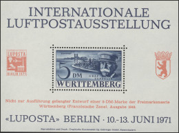 Berlin-Sonderdruck LUPOSTA 1971 Graf Zeppelin - Privatpost