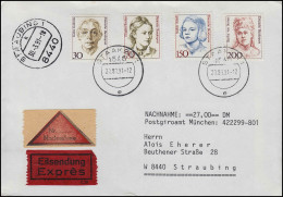 1488ff Frauen U.a. Sophie Scholl - NN-Eil-Brief STAAKEN 28.3.91 Nach Straubing  - Mujeres Famosas