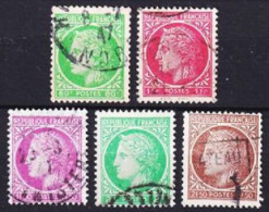 1945. France. Ceres. Used. Mi. Nr. 679, 681, 683, 686, 688 - Used Stamps