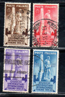 ITALIA REGNO ITALY KINGDOM 1933 GIUOCHI UNIVERSITARI SERIE COMPLETA COMPLETE SET USATA USED OBLITERE' - Oblitérés