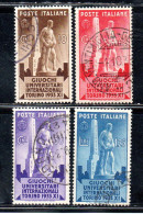 ITALIA REGNO ITALY KINGDOM 1933 GIUOCHI UNIVERSITARI SERIE COMPLETA COMPLETE SET USATA USED OBLITERE' - Oblitérés