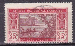 CF-CI-06C – FRENCH COLONIES – IVORY COAST – 1934 – EBRIE LAGOON – SG # 68 USED 23 € - Gebruikt