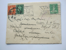 1940 , Cover  From Sydney To England , Aftersend - Brieven En Documenten