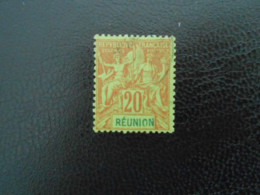 REUNION YT 38  ALLEGORIE 20c. Brique S.vert - Used Stamps