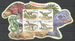 Bc653 2011 Guinea-Bissau Fauna Prehistoric Animals Dinosaurs Dinosauros Kb Mnh - Prehistóricos