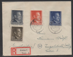 III REICH - GENERAL GOUVERNEMENT - CRACOVIE - POLOGNE / 1944 LETTRE RECOMMANDEE ==> INGOLSTADT (ref 7082) - General Government