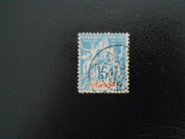 REUNION YT 37  ALLEGORIE 15c. Bleu Papier Quadrillé - Used Stamps