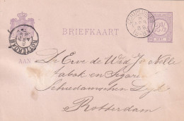 Briefkaart 8 Apr 1889 Schipluiden (hulpkantoor Kleinrond) Naar Rotterdam - Storia Postale