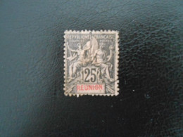 REUNION YT 39  ALLEGORIE 25c. Noir S.rose - Used Stamps