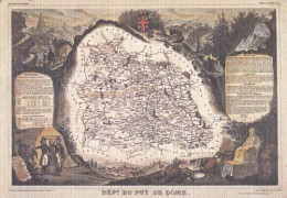 Carte - France 63 - Gravures Anciennes - Le Département Du Puy De Dome  - PRIX FIXE - ( Cd067) - Carte Geografiche