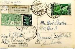 Italia/Vaticano - Cartolina Via Aerea Per L'Australia - Unused Stamps