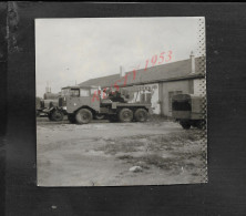 MILITARIA CARTE PHOTO 9X9 MILITAIRE VIEUX CAMION E R M ORLÉANS 1970 : - Vehicles