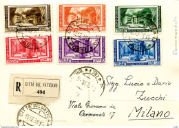 Archeologia Serie Su Cartolina Illustrata Racc. Per Milano - Unused Stamps