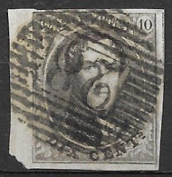 OBP10 Met 4 Randen En Gebuur + Bladboord, Met Balkstempel P28 Ciney (zie Scans) - 1858-1862 Medaillen (9/12)