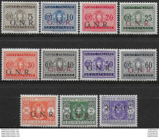 1943 Repubblica Sociale Segnatasse Brescia I MNH Sassone N. 47I/57I - Other & Unclassified