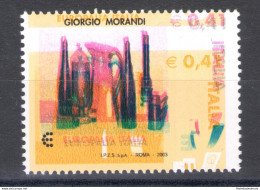 2003 REPUBBLICA N° 2348Aa Morandi Europalia € 0.41 MNH** INTERESSANTE VARIETA - Varietà E Curiosità
