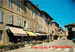01 - Chatillon Sur Chalaronne - Ville Fleurie - Centre Ville - Commerces - Fleurs - CPM - Voir Scans Recto-Verso  - Châtillon-sur-Chalaronne