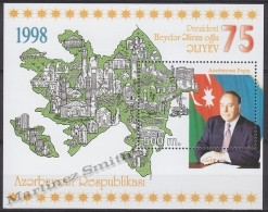 Azerbaidjan - Azerbaijan - Azerbaycan 1998 Yvert BF 41, 75th Ann. President Heydar Aliev - MNH - Azerbeidzjan