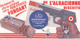 BUVARD - Blotter -  ALSA - Alsacienne - Pain D'Epices L'ALSACIENNE, Pistolet - Autres & Non Classés