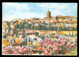 Aquarelle Reflets De Provence Vue Générale édition Colorima Carte Rare - Vence