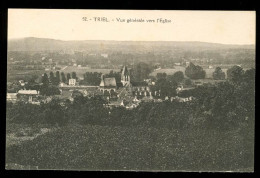 TRIEL Vue Générale Vers L'église édition Phototypie L'abeille Carte Rare - Triel Sur Seine