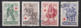 FI059 – FINLANDE – FINLAND – 1940 – RED CROSS FUND – SG 335/38 USED 14 € - Gebruikt