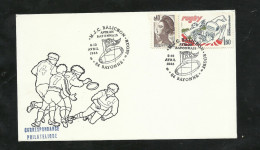 Lettre Illusttrée " L'Ouverture " Aviron Bayonnais Les 9 Et 10/04/1988 N°2183 Et 2236 Rugby +cachets Illustrés TB  Soldé - Rugby