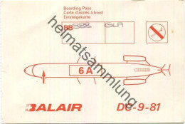 Boarding Pass - Balair DC-9-81 - Bordkarten