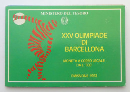 Repubblica Italiana - 500 Lire 1992 XXV Olimpiade Di Barcellona FDC - Set Fior Di Conio