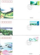 CHINE. Timbres De 2010 Sur 3 Enveloppes 1er Jour. Barrages. - Water