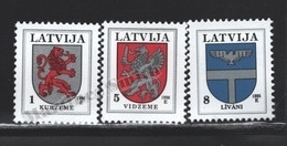 Lettonie – Latvia – Letonia 1996 Yvert 380-82, Definitive Set, Coat Of Arms - MNH - Letonia