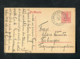 "DEUTSCHES REICH" 1919, Postkarte Mit Klarem K1 "LANGENARGEN", Schoener Beleg (R0102) - Briefkaarten