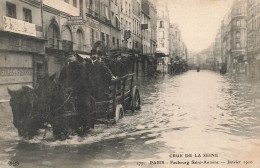 Paris * 12ème * Rue Du Faubourg St Antoine * Inondations De Paris Janvier 1910 * Attelage * Crue Catastrophe - District 12