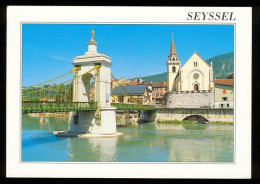SEYSSEL  Vieux Pont Suspendu Avec La Vierge édition Et Photo Christian Pignella Carte N° 09  - Seyssel