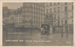 Paris * 12ème * Rue Crozatier , Faubourg St Antoine * Inondations De Paris Janvier 1910 * Attelage * Crue Catastrophe - Paris (12)