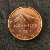 LOT 5 & 2 & 1 CENTS EURO 2009 SLOVAQUIE / SLOVENSKO - Eslovaquia