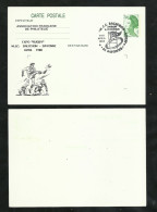 Entier Postal 2484-CP1 Illustré "Le Dégagement " Expo Rugby MJC Balichon Bayonne 09 Et 10/04/1988 + Cachet TB Soldé ! ! - Rugby