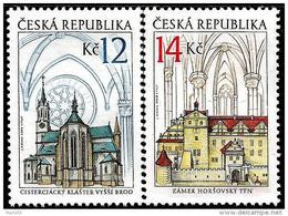 Czech Republic - 2009 - Beauties Of Our Land - Vyssy Brod Monastery And Horsovsky Tyn Castle - Mint Stamp Set - Neufs