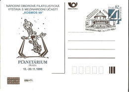 CDV A 53 Czech Republic - Cosmos Exhibition 1999 Cancelled Telescope Planetarium - Cartes Postales