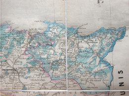 Carte De L'Algérie 1863 - Carte Geographique