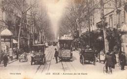 Nice * Avenue De La Gare * Tram Tramway * Automobile Voiture Ancienne - Andere & Zonder Classificatie