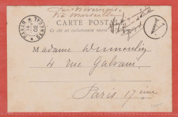 SENEGAL CARTE POSTALE AFFRANCHIE EN NUMERAIRE DE 1902 DE DAKAR POUR PARIS FRANCE - Covers & Documents