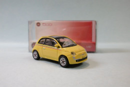 Norev - FIAT 500 2007 Jaune Bandes Italiennes Réf. 770036 Neuf NBO HO 1/87 - Véhicules Routiers