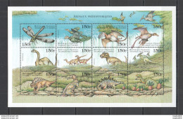 Nw0617 Comoros Fauna Reptiles Prehistoric Animals Dinosaurs 1Sh Mnh - Prehistóricos