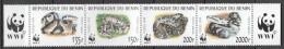 B0493 1999 Benin Wwf Fauna Reptiels Snakes 1Set Mnh - Sonstige & Ohne Zuordnung