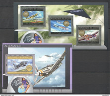 Bc016 2012 Guinea Transport Aviation German Aircrafts Germany 1Kb+1Bl Mnh - Airplanes